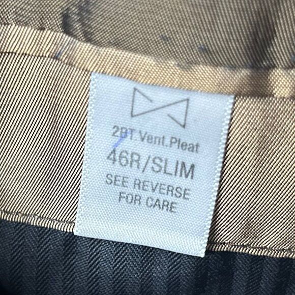 Combatant Gentlemen 46R Slim Fit Sport Coat Black Two Button Double Vented - Picture 4 of 8